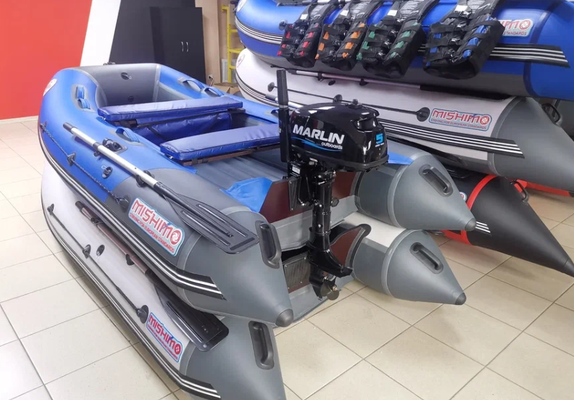 КОМПЛЕКТ ЛОДКА MISHIMO LITE 315 + МОТОР 5л.с в Саратове