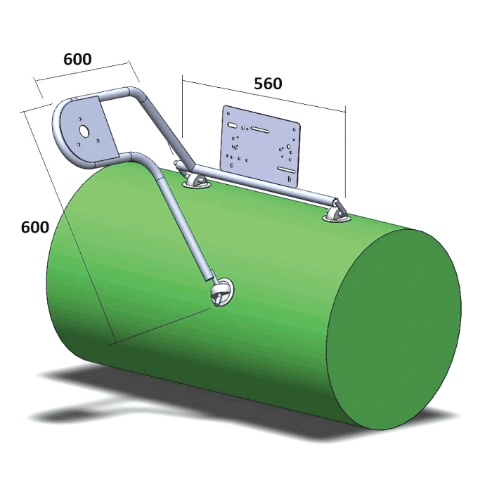 Стойка рулевая с креплением на баллон надувной лодки 25мм в Саратове