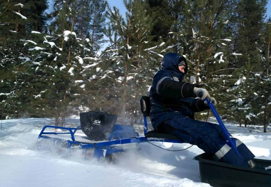 Мотобуксировщик толкач Альбатрос-XL8 с модулем. С фарой, склизы в Саратове