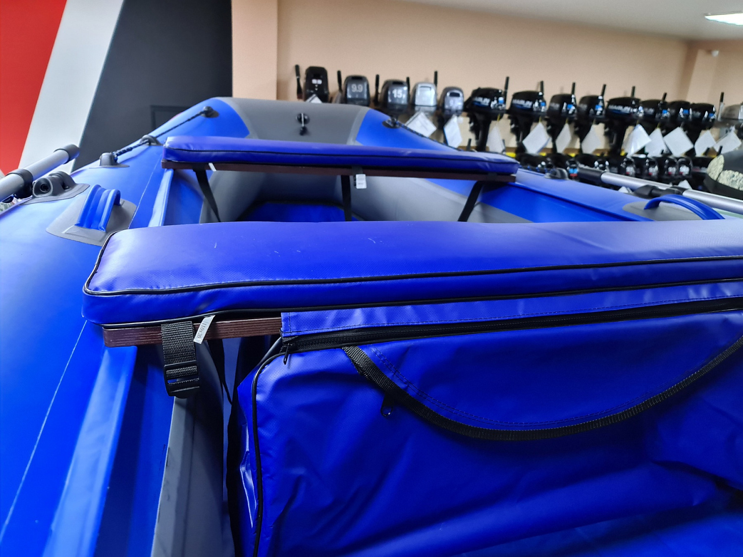 КОМПЛЕКТ МЯГКИХ НАКЛАДОК С СУМКОЙ ДЛЯ ЛОДОК 110Х20 СИНИЙ в Саратове