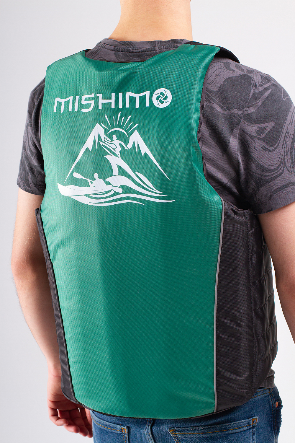 Жилет спасательный MISHIMO PRO Премиум качества Черно-зеленый в Саратове