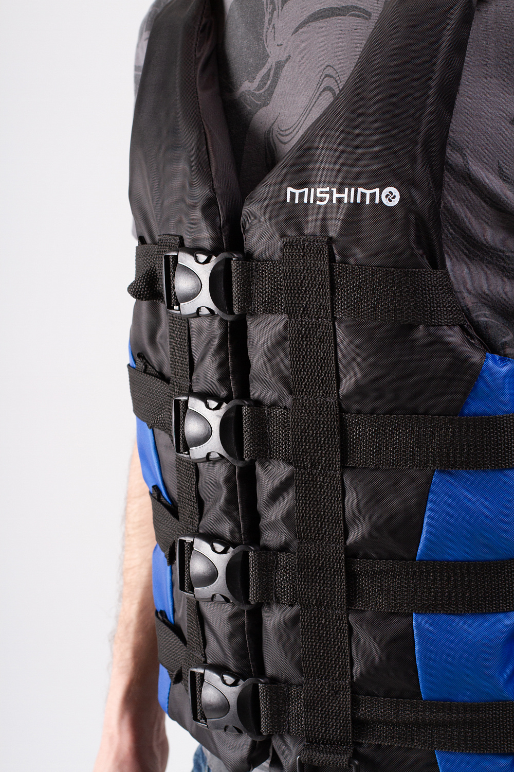 Жилет спасательный MISHIMO PRO Премиум качества Черно-синий в Саратове