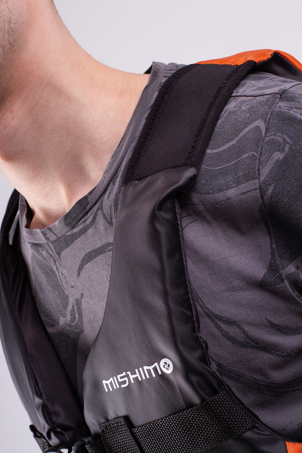 Жилет спасательный MISHIMO PRO Премиум качества Черно-оранжевый в Саратове