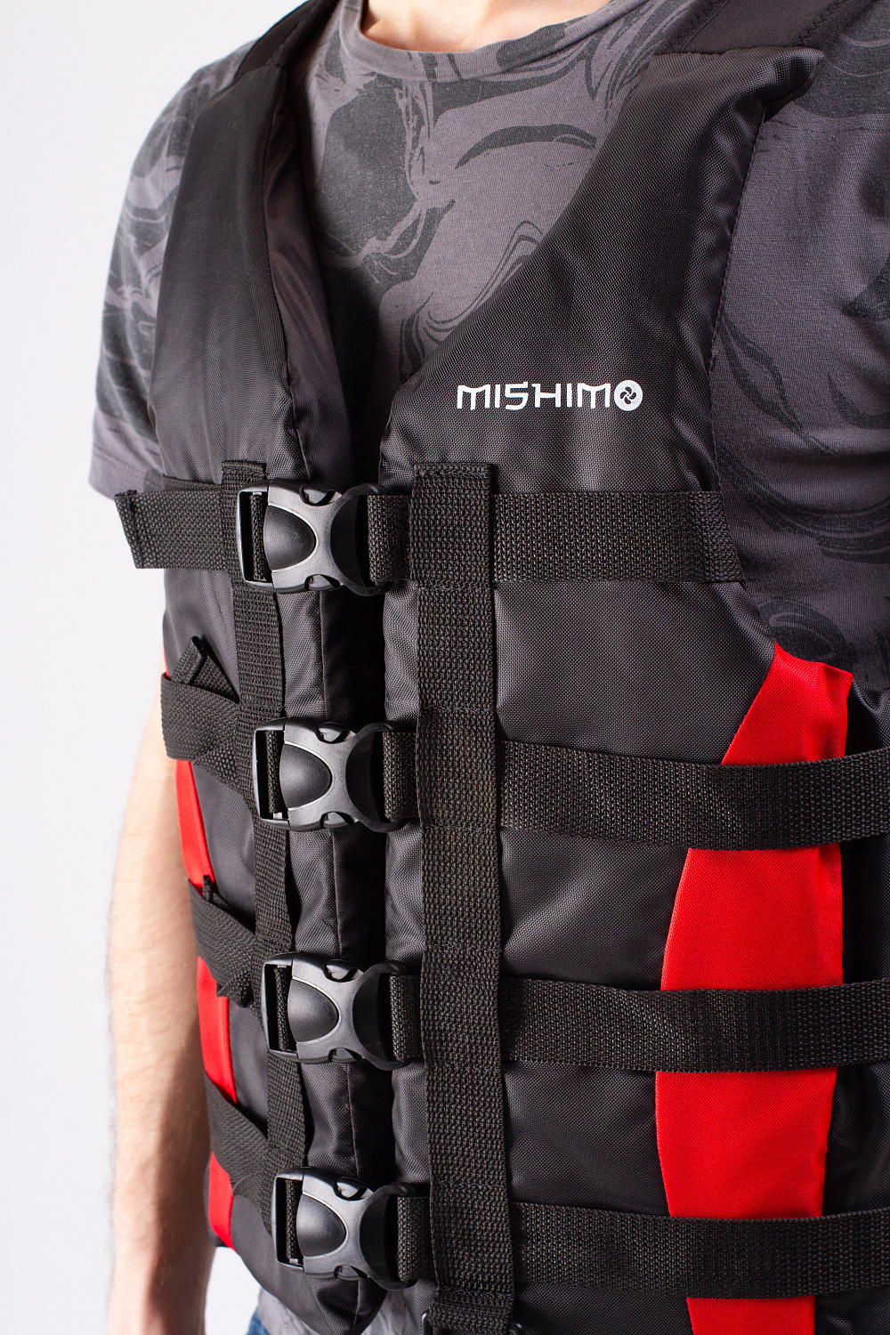 Жилет спасательный MISHIMO PRO Премиум качества Черно-красный в Саратове